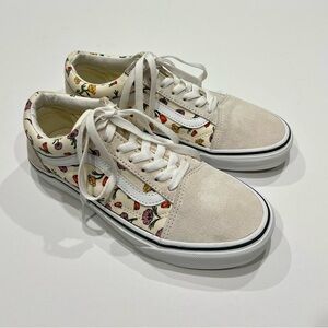 Vans White Floral Canvas Sneakers